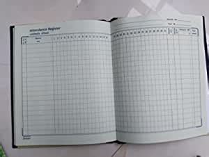 Peeplvalue Attendance Register Book Copy Size with Hard Binding Cover ...