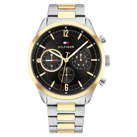 Buy Online Tommy Hilfiger Black Dial Stainless Steel Strap Watch for ...