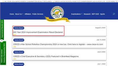 CISCE ISC Improvement Results 2024 Announced at cisce.org: Direct Link ...
