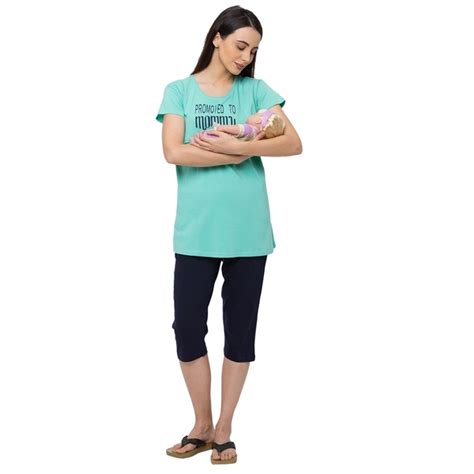 MomToBe Women's Cotton Feeding Nightsuit