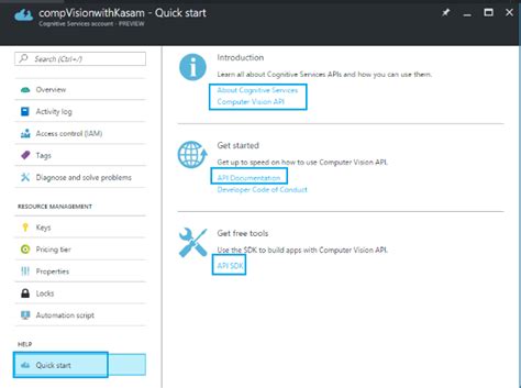 Computer Vision API Azure C 的图像结果