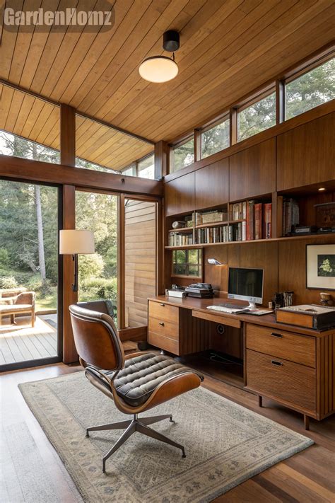 Dream Mid-Century Modern Home Office | Mid century modern office design ...