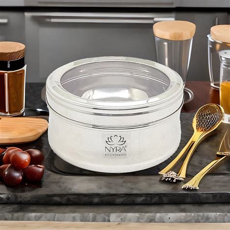 Stainless Steel Belly-shaped Box/Container with See-through Lid | Mult ...