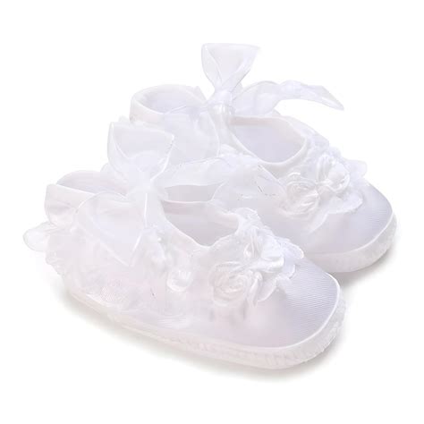 Buy SKYHIGHCOMPANY Premium Elegant Baby Lace Booties with Rose ...