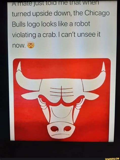 Yosnoroimne macwnen turned upside down, the Chicago Bulls logo looks ...