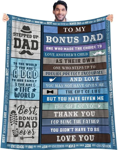 Best Bonus Dad Blanket Gifts from Daughter Son in Law Step Dad Fathers ...