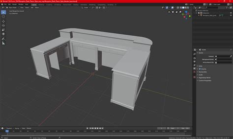 3D Reception Desk Classic Style model | 3D Molier International