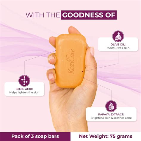 Kozicare Papaya Soap | Dark Spot Remover & Glowing Skin | Kojic Acid,