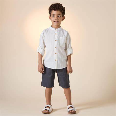 Buy Juniors Textured Shirt with Mandarin Collar and Pocket from Juniors ...