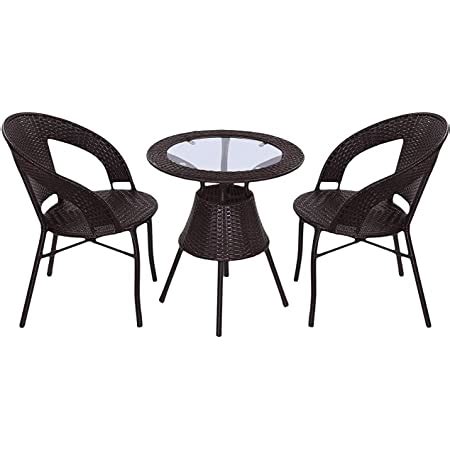 Dreamline Outdoor Garden Patio Seating Set 1+2 2 Chairs and Table Set ...