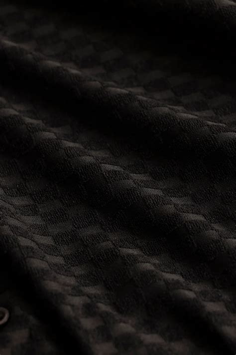 Buy Men's Black Self-Design Cuban Shirt Online | Snitch – SNITCH