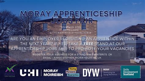 EMPLOYERS - Take a Stand at Morays Apprenticeship Jobs Fair, Manesfield ...