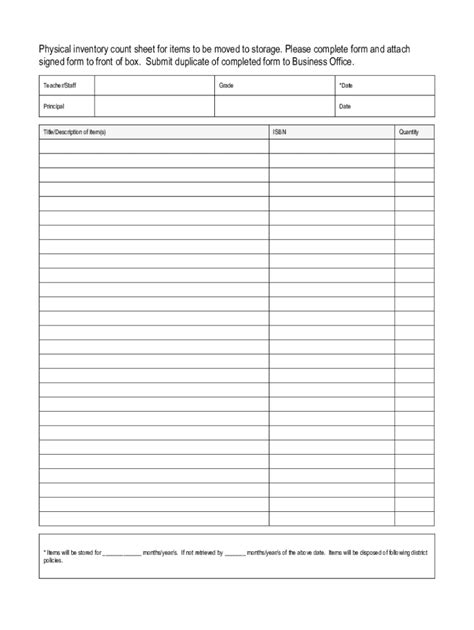 Fillable Online Physical inventory count sheet Fax Email Print - pdfFiller