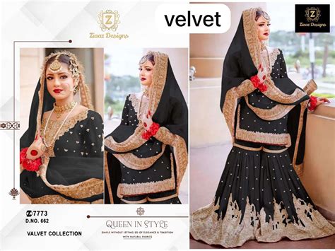 ZIAAZ DESIGNS DESIGN NO - 662 VELVET BEAUTIFUL PARTY WEAR SUIT ...