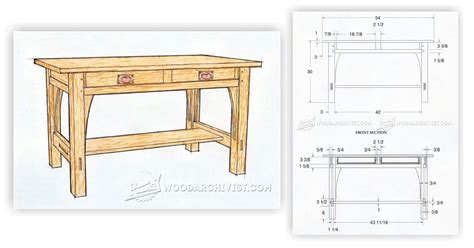 Library Table Plans • WoodArchivist