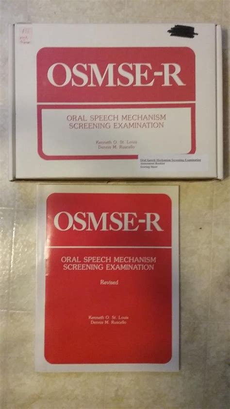 Oral Speech Mechanism Screening Examination : Amazon.in: Books