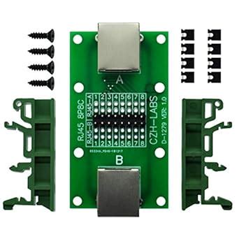 RJ45 8P8C Diagnostic Test Breakout Module Board with DIN Rail Mount ...