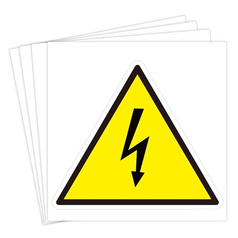 dealzEpic - Yellow Triangle Electrical Shock Hazard Risk Warning Sign ...