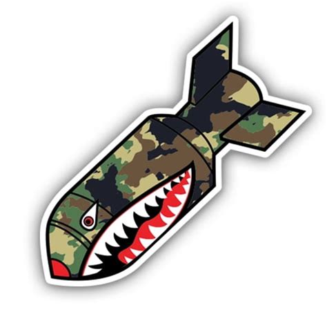 Buy Tiger Bomb Angry War Hawk - 3 Vinyl Sticker - For Car Laptop Water ...