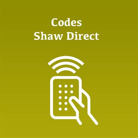 Image result for Shaw Remote Control Setup Codes