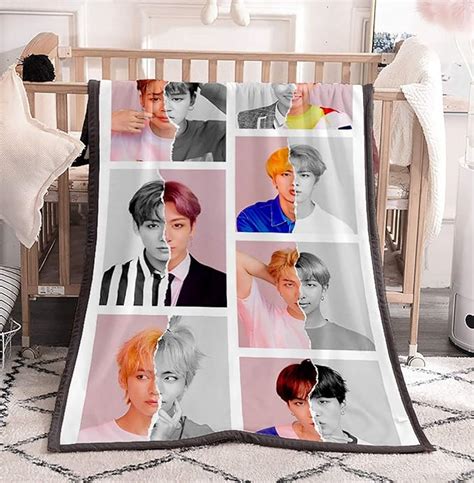 Dolpind Kpop BTS Blanket Love Yourself Flannel Throws Blankets SUGA ...