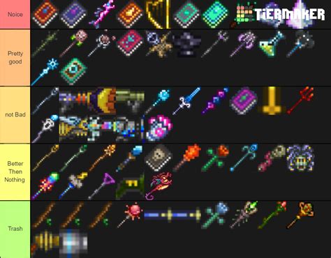 Terraria Magic Weapons Tier List (Community Rankings) - TierMaker