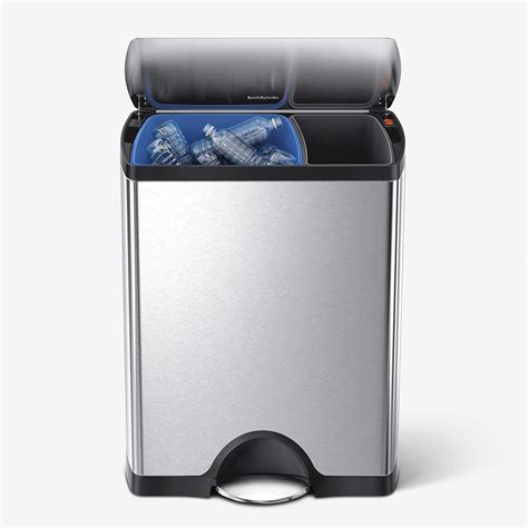 Amazon.com: simplehuman Rectangular Dual Compartment Recycling Kitchen ...