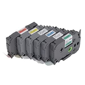 NEE Label Tape, 6 Pieces Smart Sensing 12mm Heavy Duty Labeling Tape ...