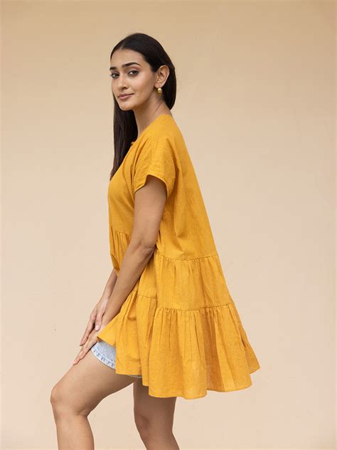 Mustard Tiered Top – Velonae