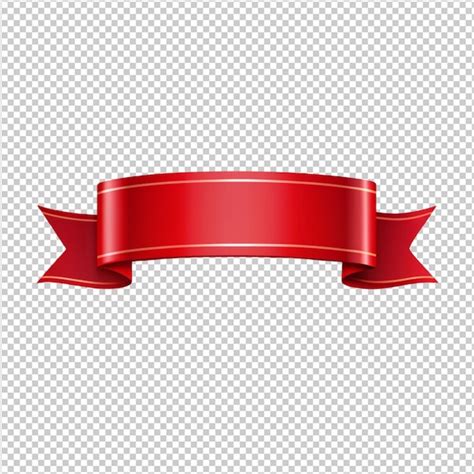 Red ribbon on transperent back ground | Premium AI-generated PSD