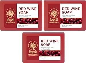 Buy Meribana Khadi Natural Red Wine Soap (3 x 125 g) Online at Low ...