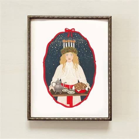 Santa Lucia Day | St. Lucia Art Print, Santa Lucia Print, Swedish ...