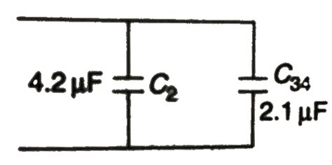 In figure `C_1=C_5=8.4muF` and `C_2=C_3=C_4=4.2muF`.The applied ...