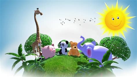 jungle children's animation animals Stock Footage Video (100% Royalty ...