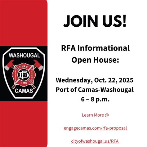 RFA Informational Open House Oct. 22, 2025 | Camas WA