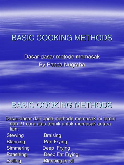 Basic Cooking Methods 的图像结果