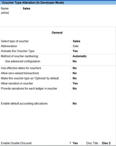 TDL Source Code of Double Discount column in Sales Voucher and Invoice ...