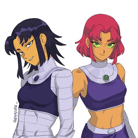 [Artwork] Starfire and Blackfire fanart by genniax : r/DCcomics