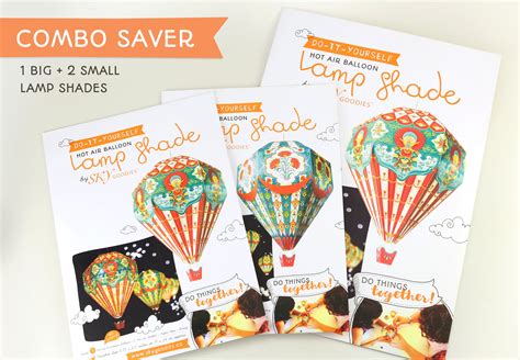 Combo Saver: 3 Hot Air Balloon Paper Lamp Shades: 1 Big Red + 2 Small ...