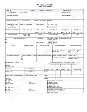 Fillable Online New Client Face Sheet Fax Email Print - pdfFiller