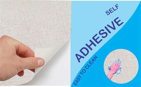 Elton Cream Fabric Textured Self Adhesive Waterproof Wallpaper ...