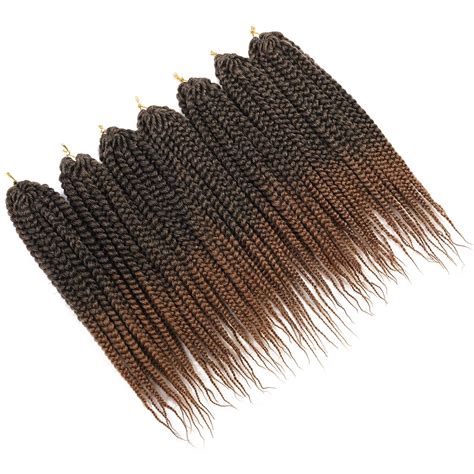 Buy 7 Packs Medium Sized Box Braids Crochet Hair 14 Inch Crochet Box ...