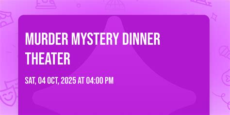 Murder Mystery Dinner Theater, 747 S Fourth Street, Chambersburg, PA ...