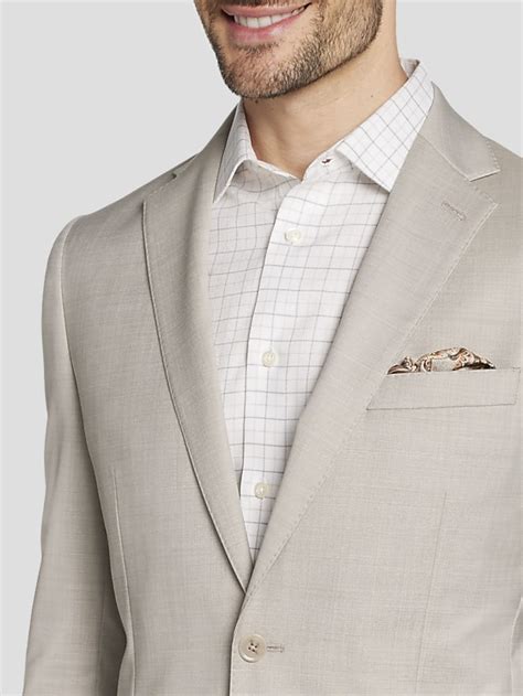 JOE Joseph Abboud Slim Fit Wool Blend Sharkskin Suit, Tan Sharkskin | 2 ...