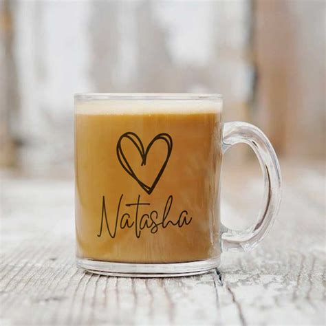 Customized Cafe Coffee Cups for Tea Glass Mug With Name – Nutcase