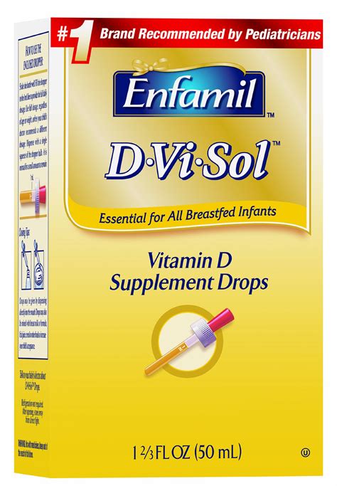 Enfamil Baby Vitamin D-Vi-Sol Liquid Supplement Drops for Infants, Supporting Strong Teeth ...