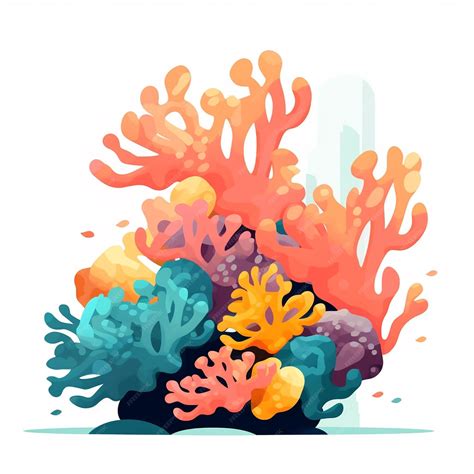 Premium AI Image | Coral reef clip art