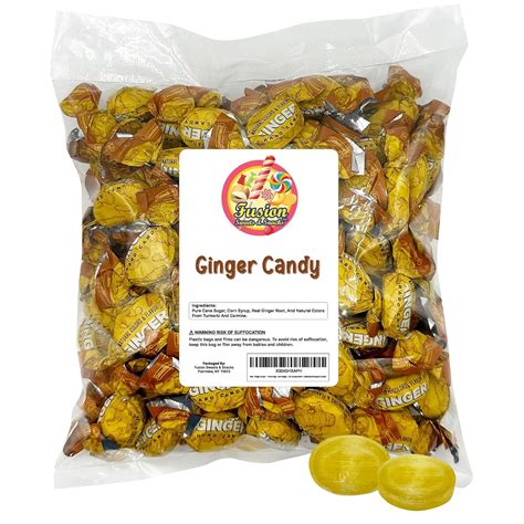 Amazon.com : Ginger Candy - 1 Pound Bag - Hard Ginger Candy For Nausea ...