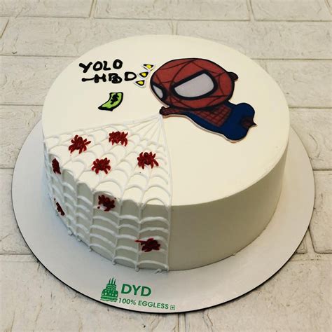 Spider Man White Cake – Bento Cakes Noida