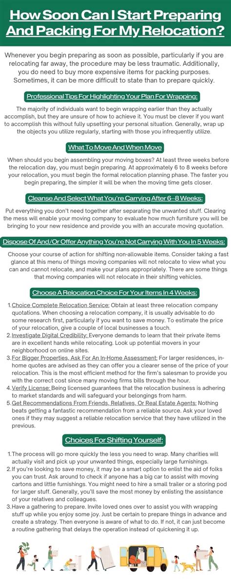 How Soon Can I Start Preparing And Packing For My Relocation? - 1Support